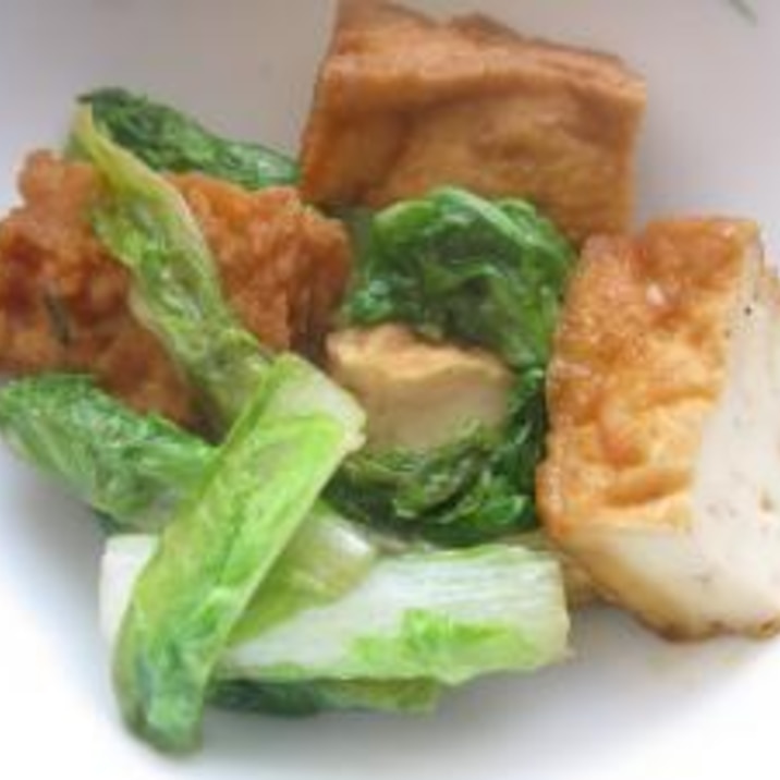 ほんのり甘い☆山東菜と厚揚げの炒め煮
